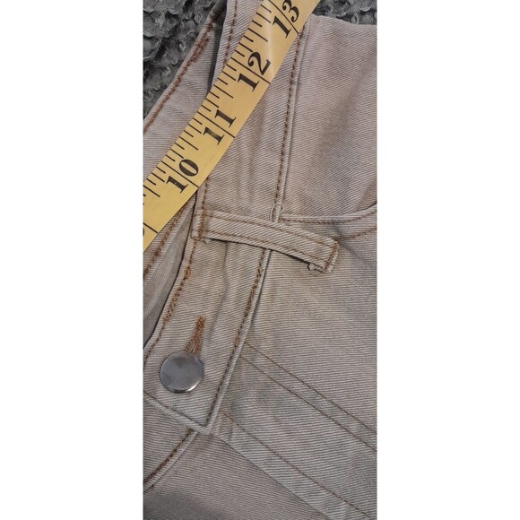 MIX Vintage Beige With Artistic Painted Design Jeans. Boot Cut. Waist 26". B54 - Picture 5 of 7